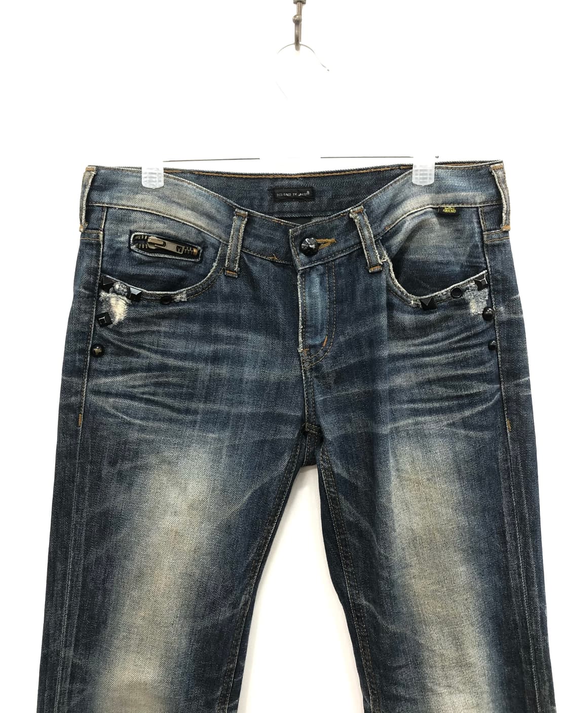 studded distressed washed denim pants 상품이미지4