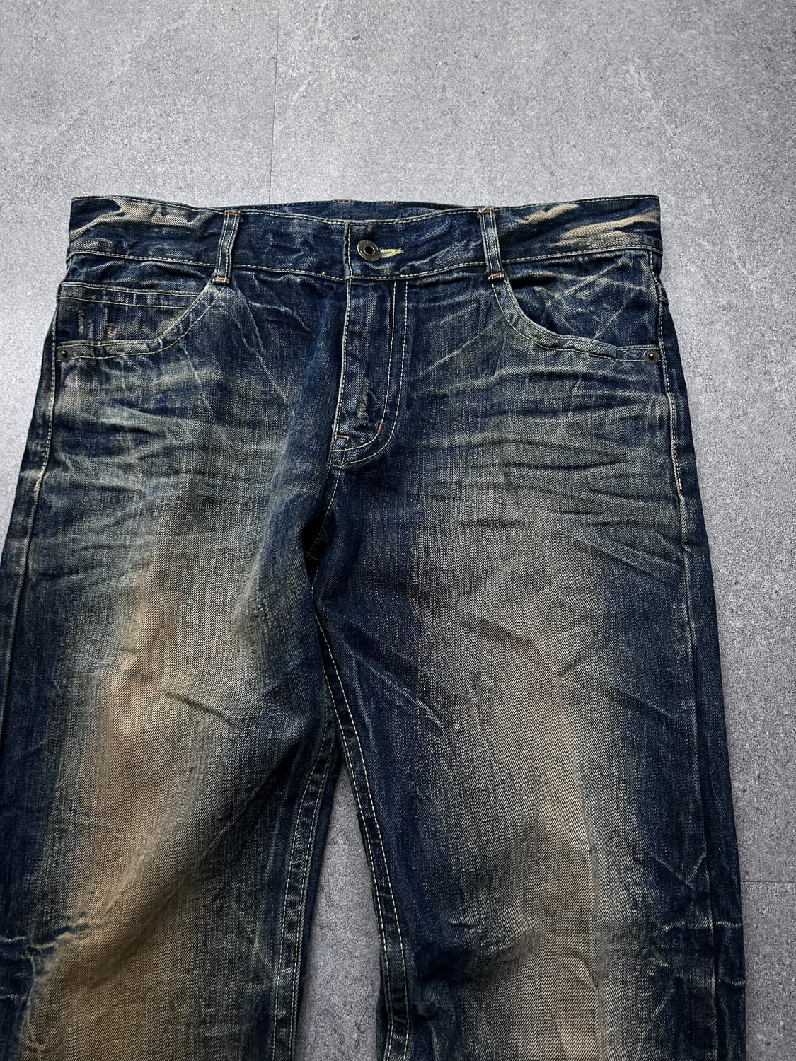 페더 3d 스티치 하드 워싱 데님 상품이미지6