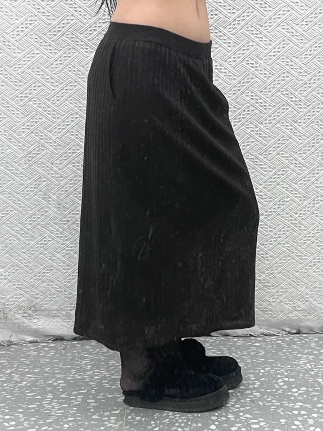 빈티지 모리걸 모던룩 플리츠라인 롱스커트 28인치 C07103 상품이미지1