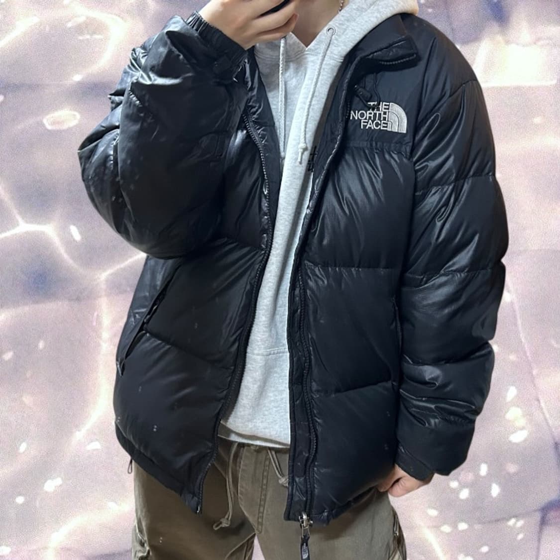 노스페이스 구스다운 눕시 패딩 700 블랙 95 M 상품이미지3