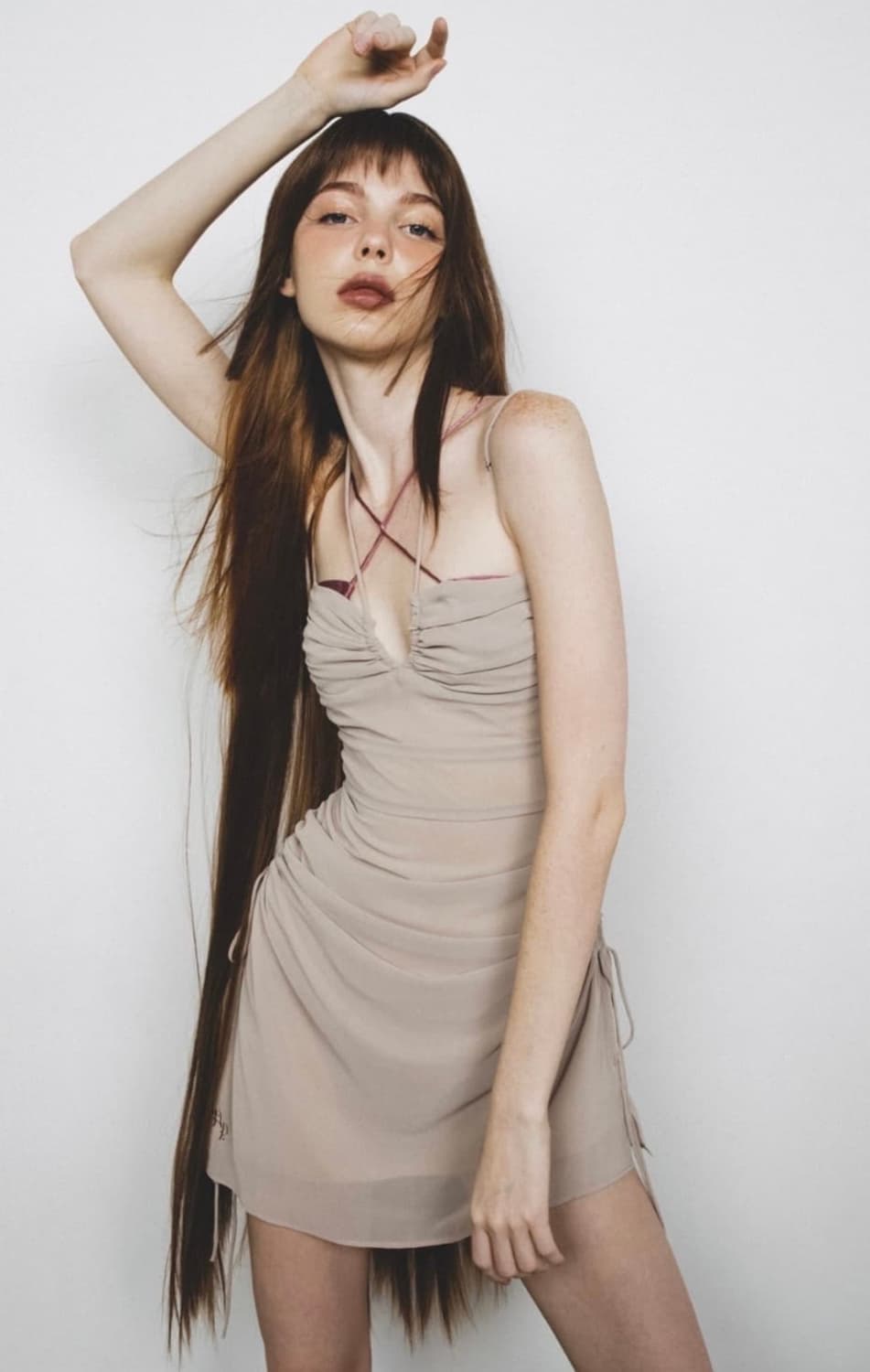 [M] 페인오어플레져 EOS 드레스 베이지 상품이미지1