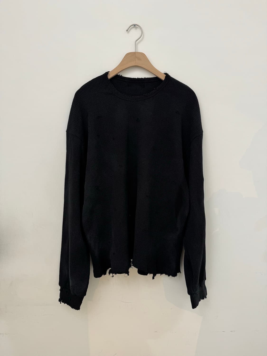 빈티지 와플 긴팔 상품이미지1