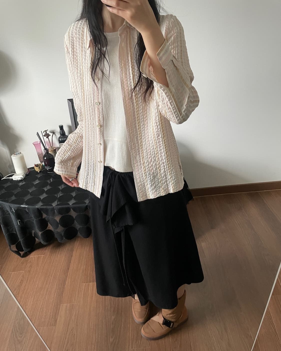 embossing stripe blouse 상품이미지8