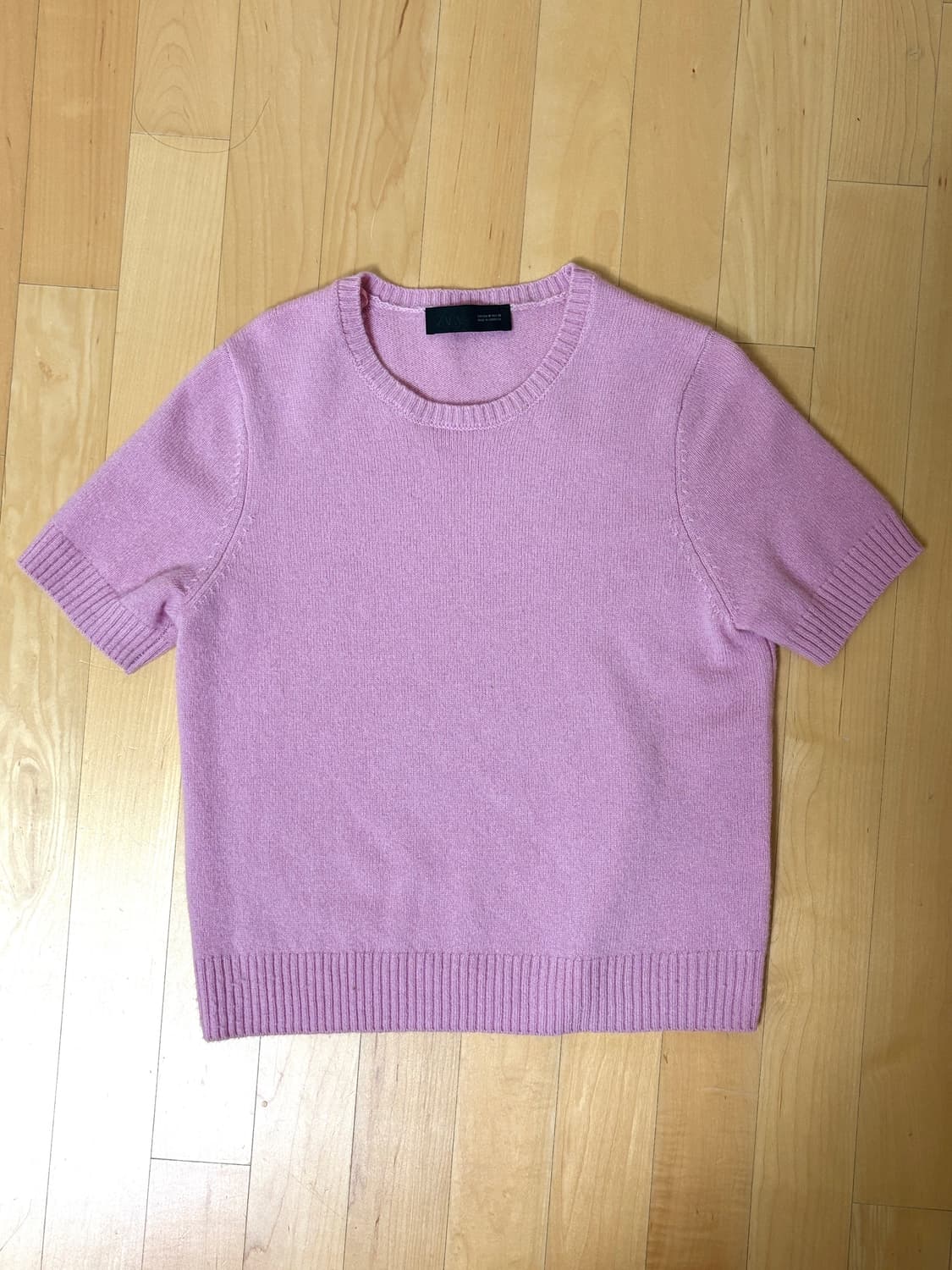 울 100% 반팔 니트  상품이미지1