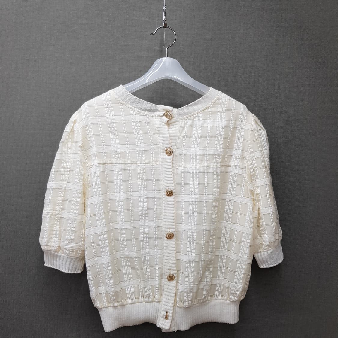 한섬 sjsj 2022 시아서커 투웨이 글리터 탑 76-90-155사이즈 상품이미지5