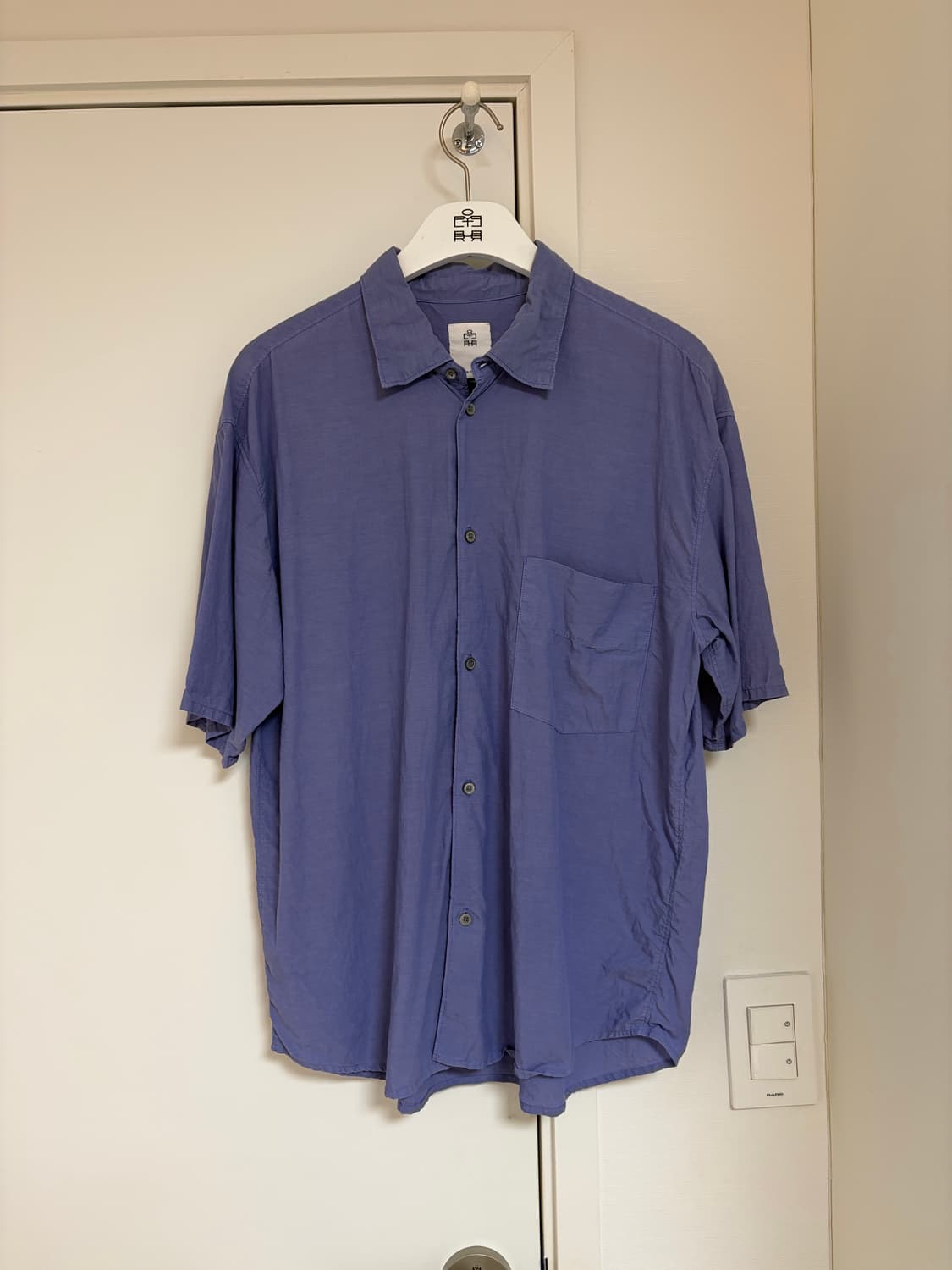 폴리테루 텐코 반팔 셔츠 다이드 블루 상품이미지1