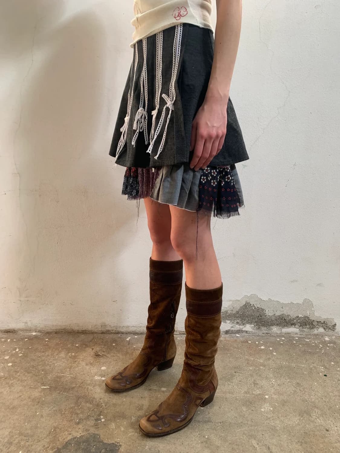 Garbage Core fiocchi skirt 상품이미지3