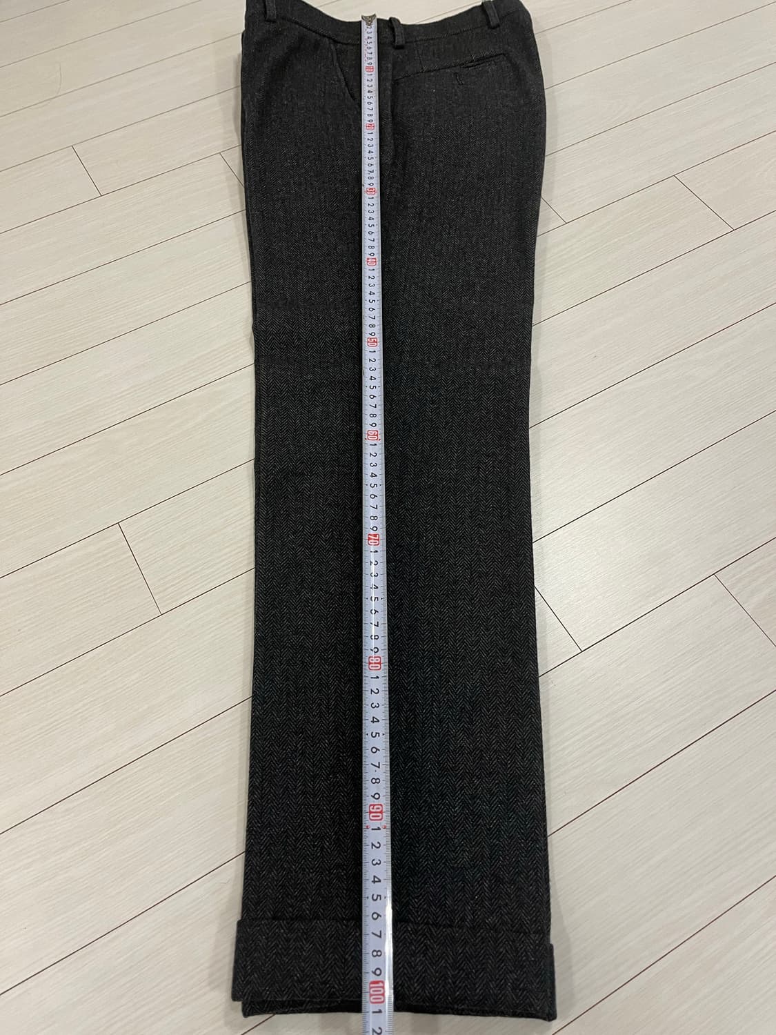 부기홀리데이 울 헤링본 팬츠 M 상품이미지4