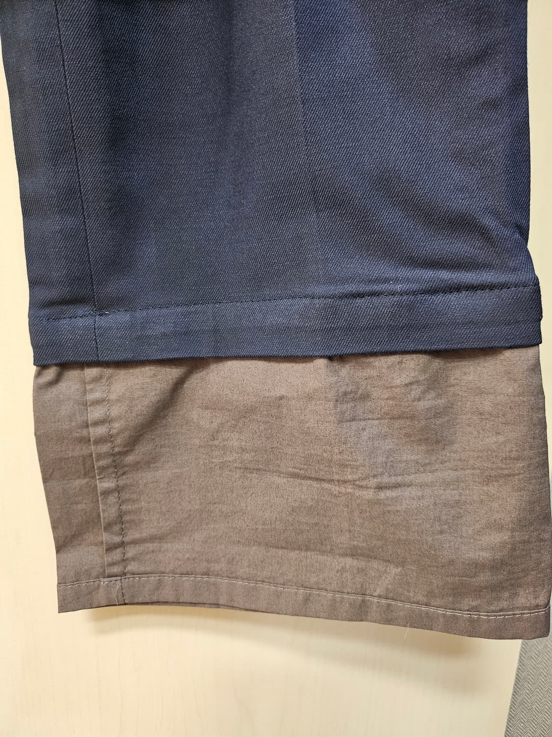 우영미 남성 배색 바지 네이비 34 상품이미지3