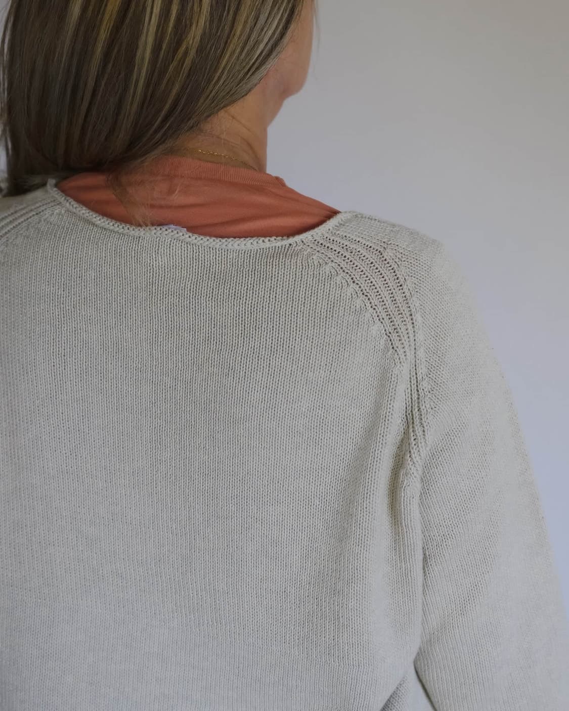 [XS/S]베이스레인지 Soar 오가닉 브이넥 니트/그레이 멜란지 상품이미지3