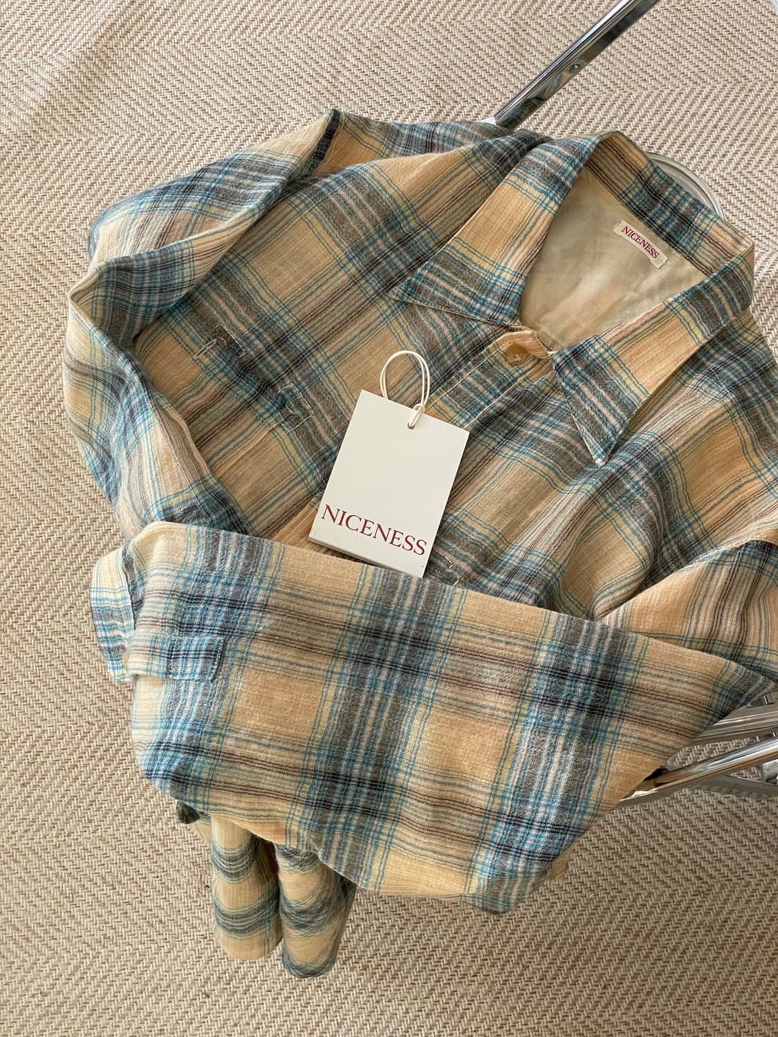 NICENESS 나이스네스 TOMMY 셔츠 베이지 L 상품이미지1