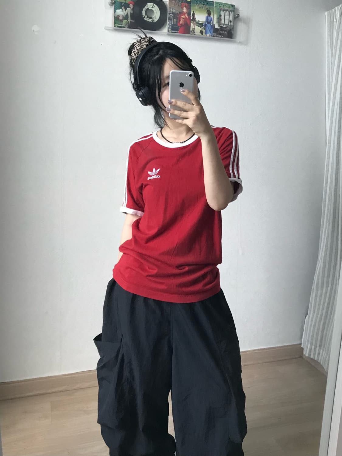Adidas red track ringer half t-shirt 상품이미지5