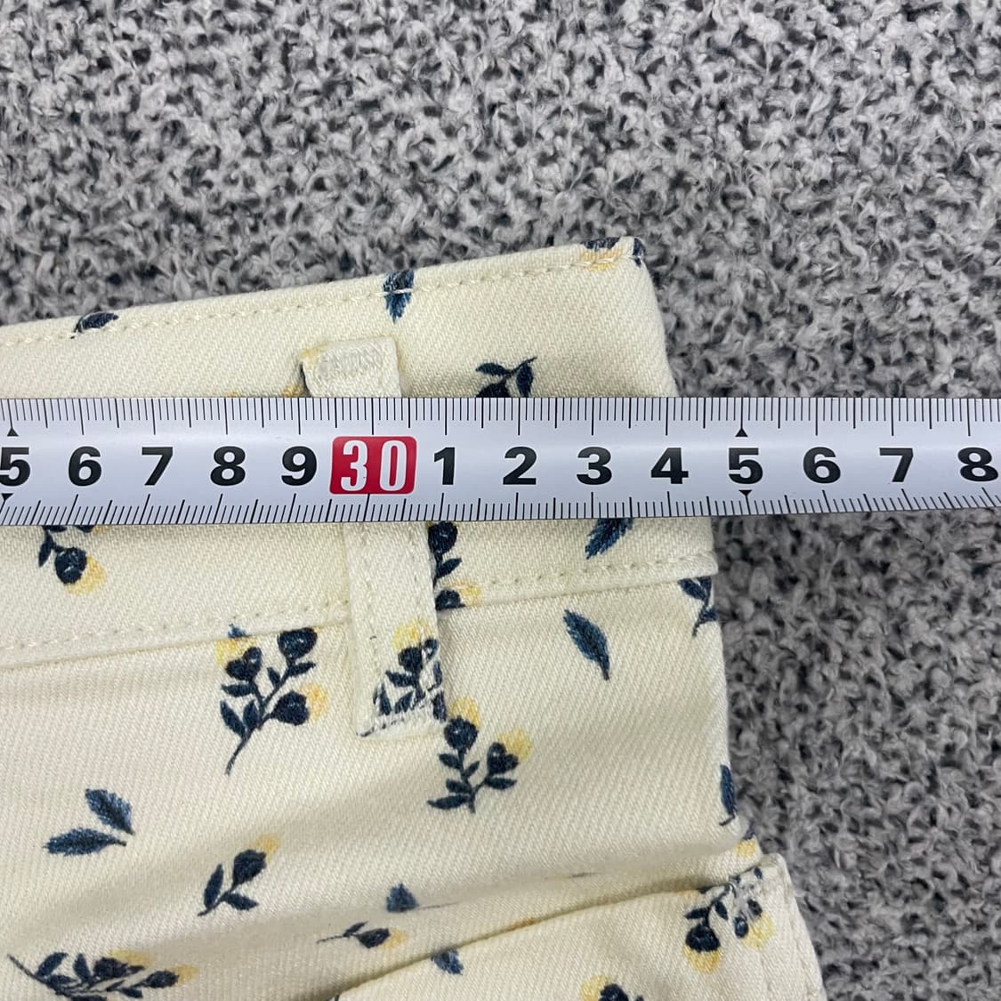 자라 마린 스트레이프 플라워 패턴 와이드팬츠 0105HS1 상품이미지4