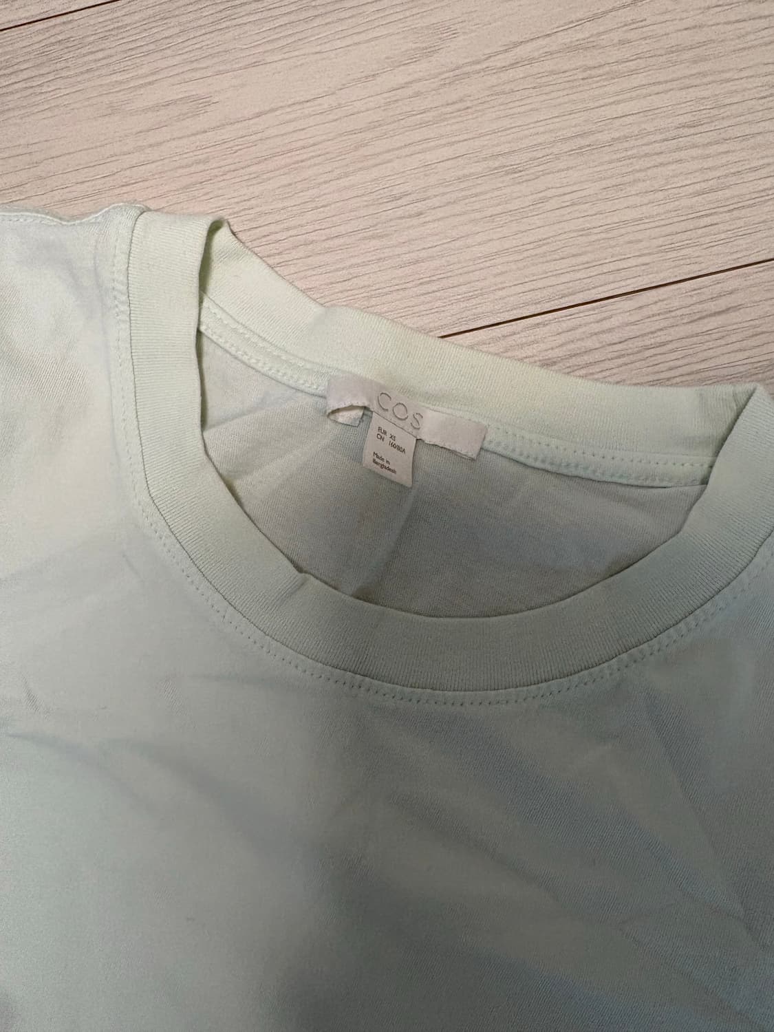 COS 코스 기본 반팔 티셔츠 민트 XS 상품이미지2