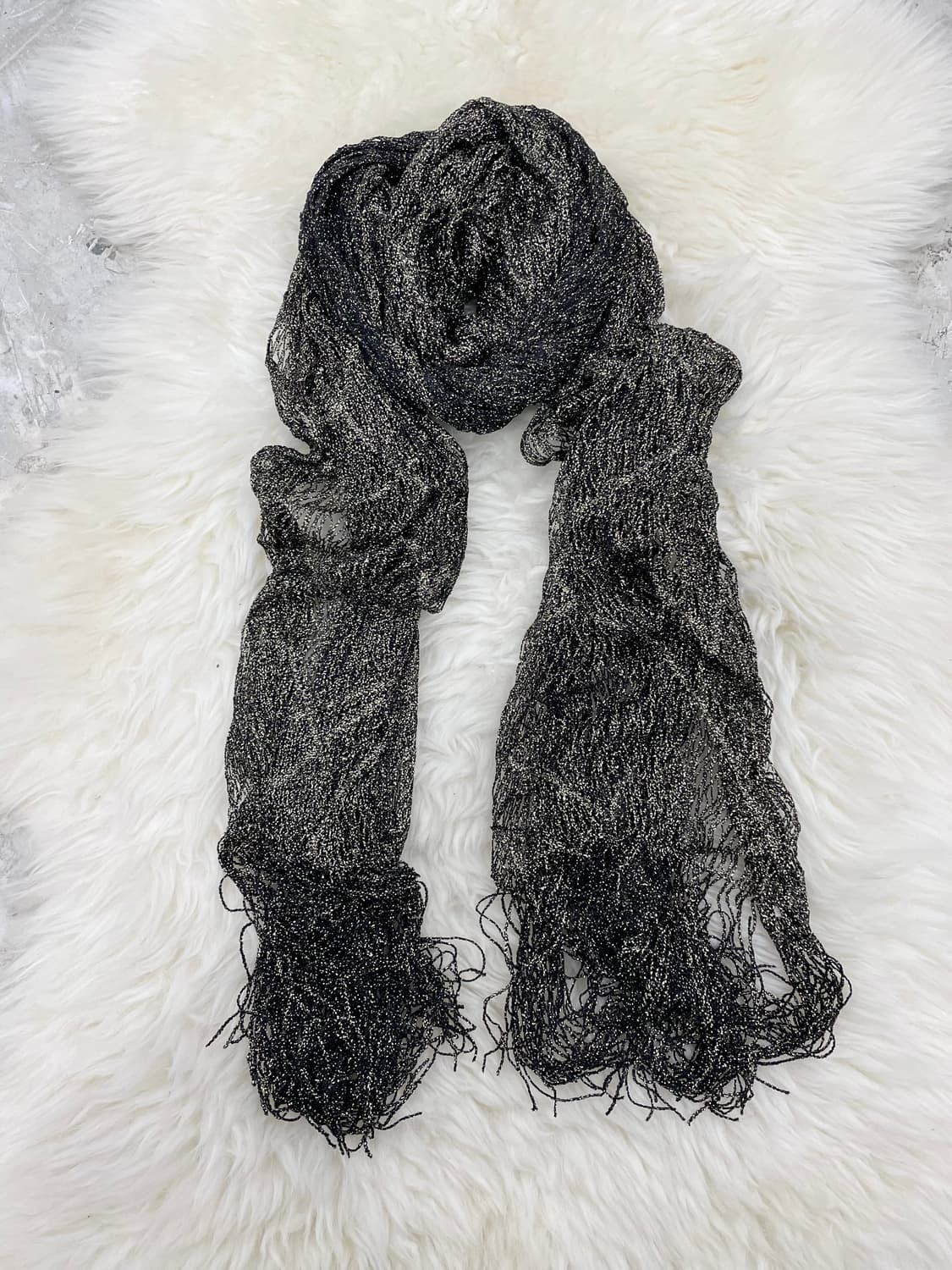 그런지 글리터 디테일 머플러  상품이미지4