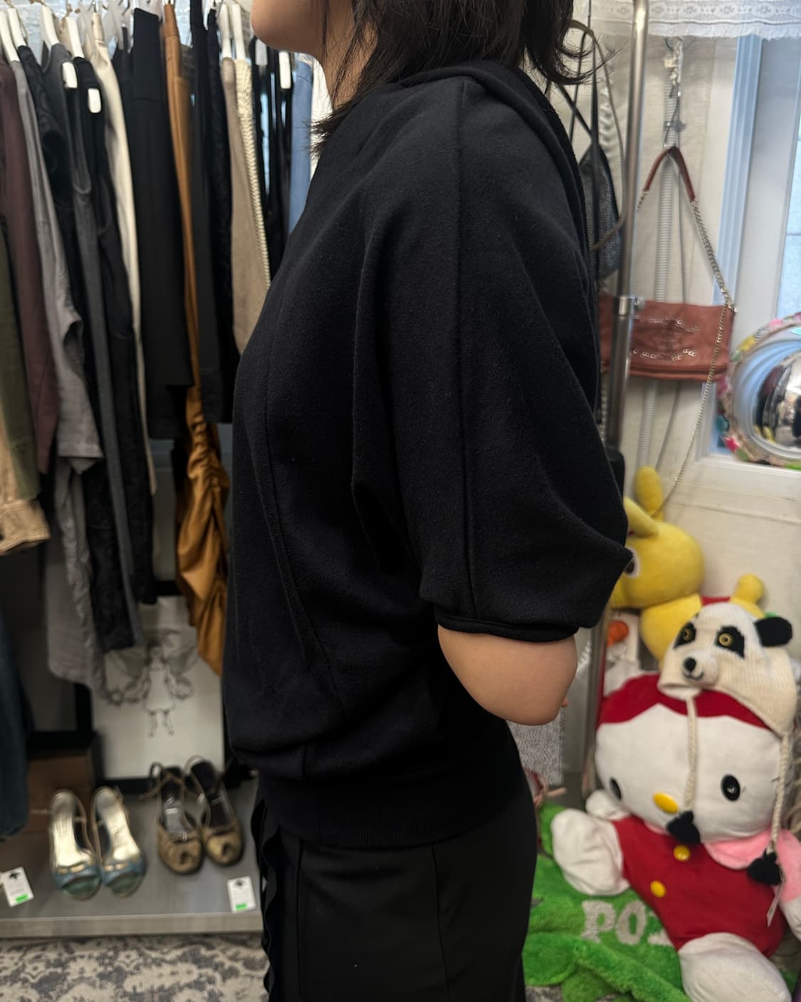 (택O) ryuryu 후드 반팔 가오리핏 S 상품이미지3