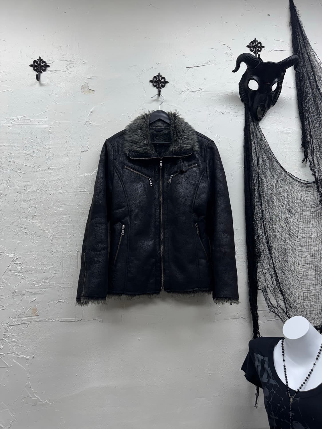 Unknown 00s vkei trimming fur jacket 상품이미지2