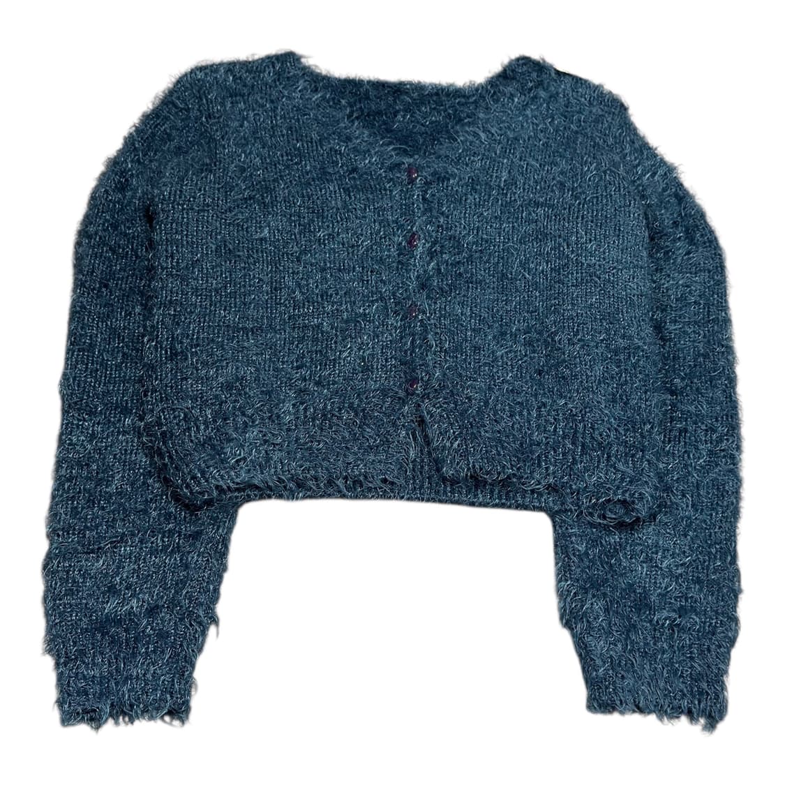 (바배) 에이블리 앙고라 블루 니트 가디건 상품이미지1