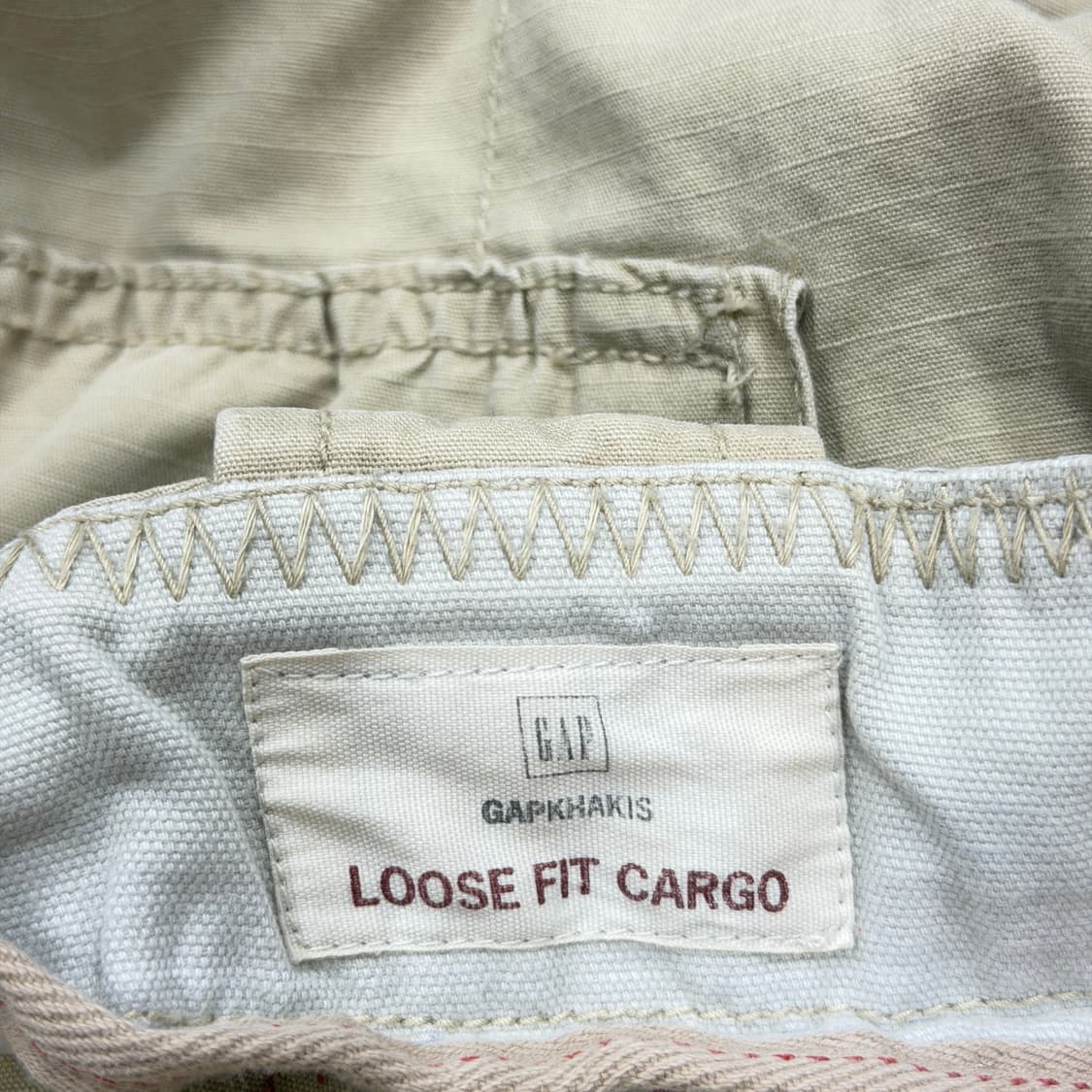 GAP 갭 카키스 루즈핏 카고 포켓 반바지 베이지 32 상품이미지4