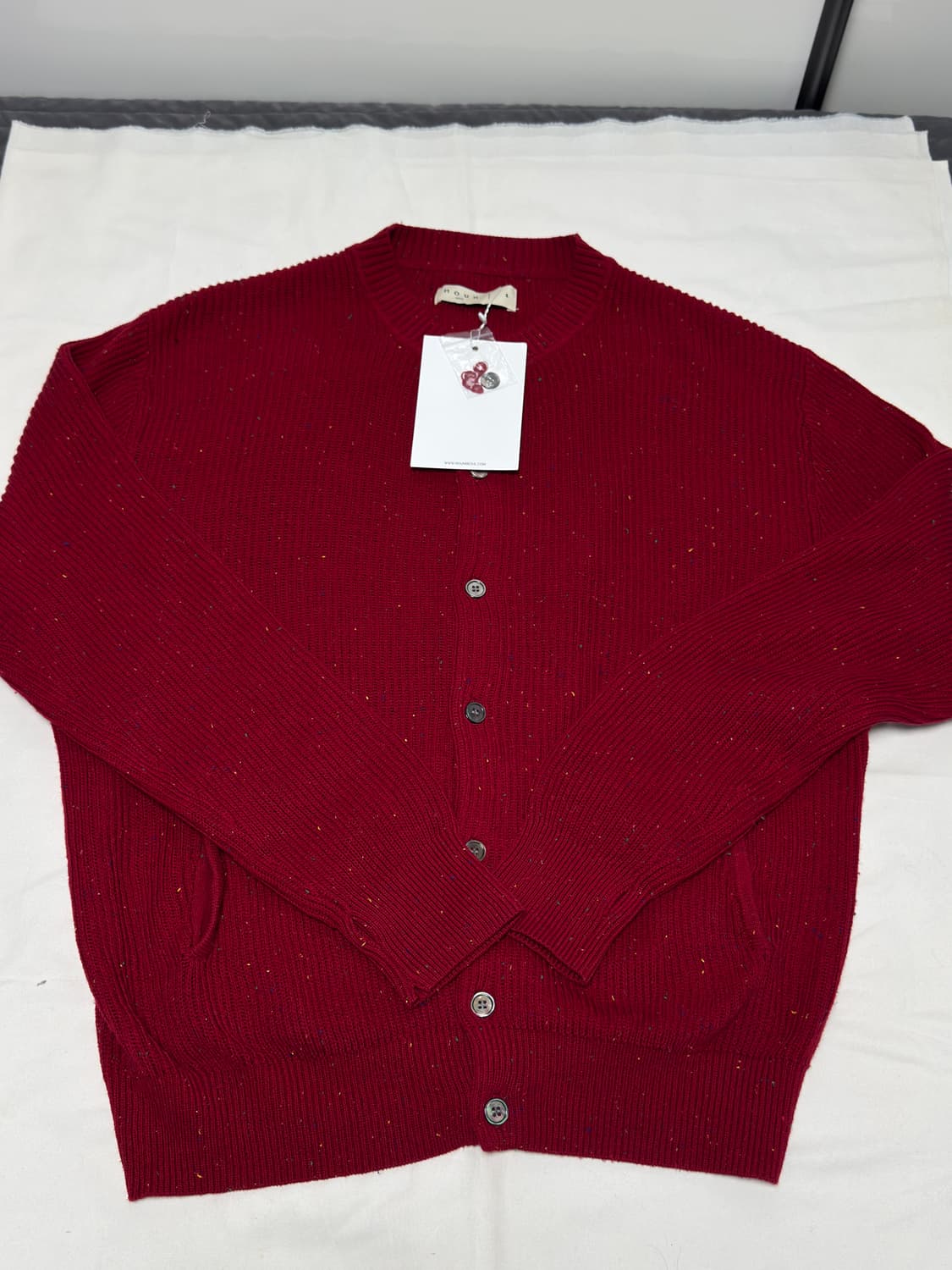 노운 / 네프 얀 크루넥 가디건 (레드) / 1 상품이미지4