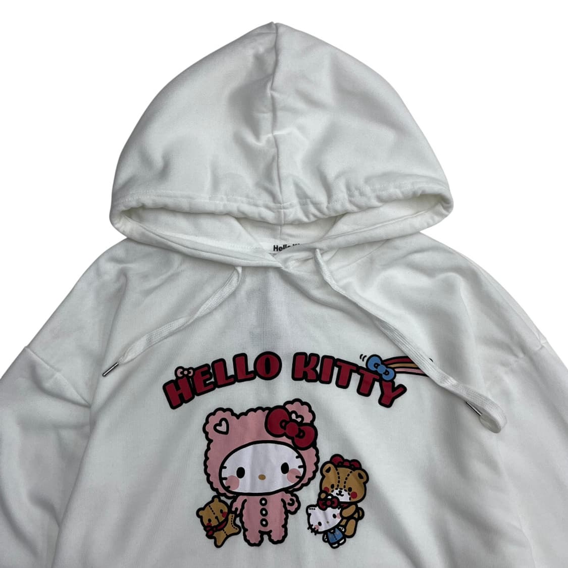 산리오 JAPAN 헬로키티 프린팅 화이트 후드 L ( 미사용 ) 상품이미지4