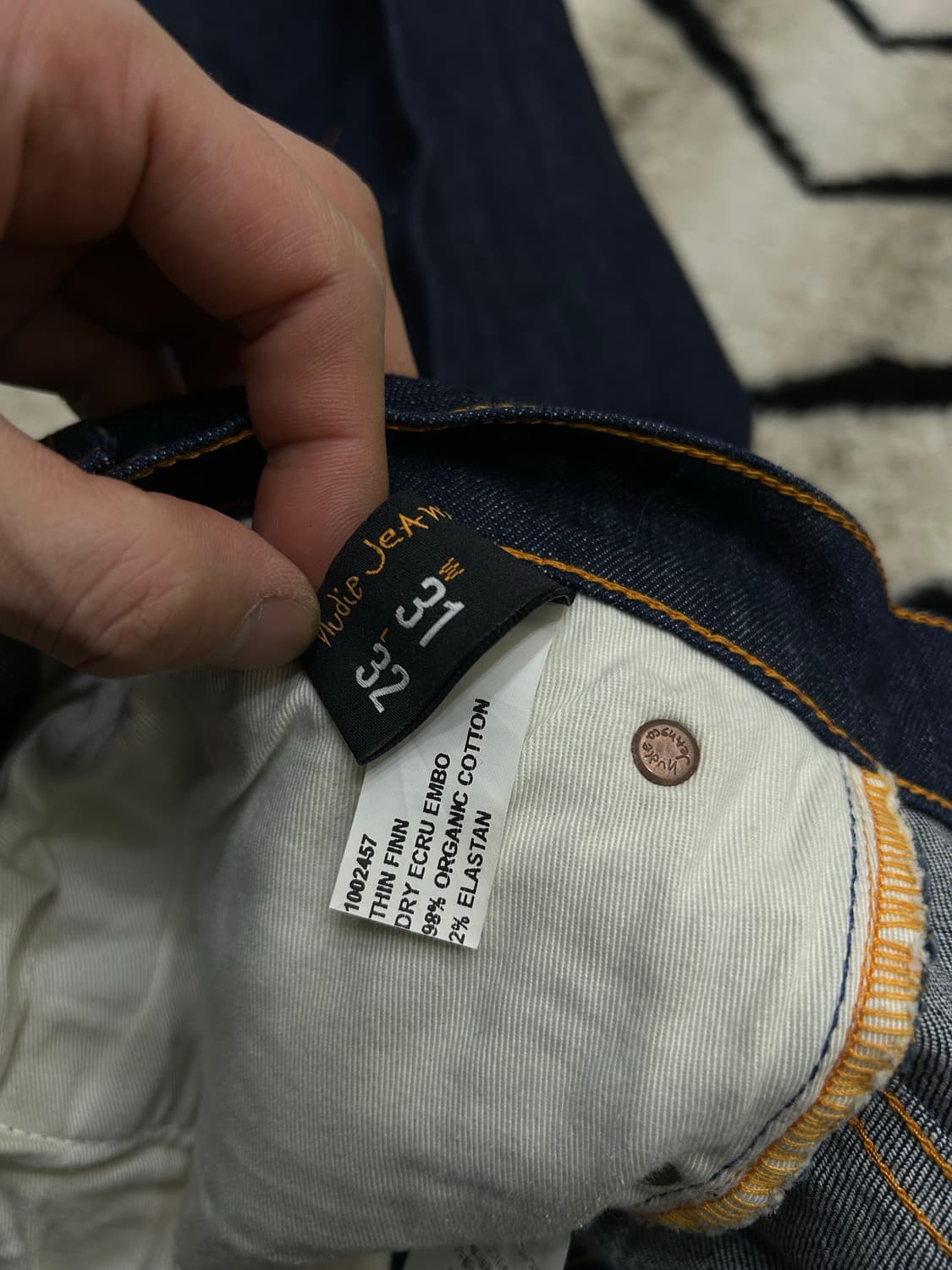 [31]누디진 씬핏 데님팬츠/진청/스판 상품이미지4