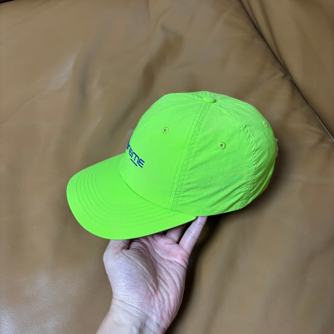 Supreme 슈프림 라임 6패널 볼캡 모자 (Lime) 상품이미지4