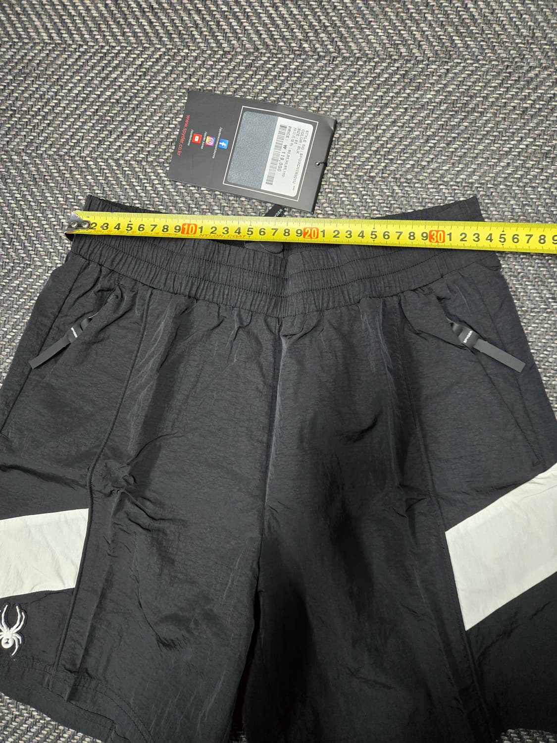 스파이더 공용 블랙 반바지 상품이미지5