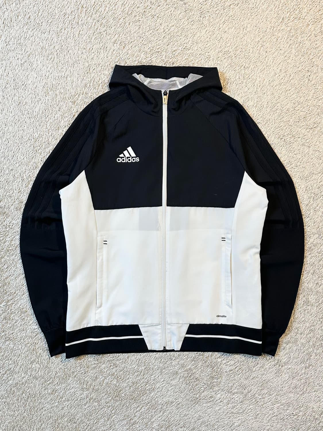 아디다스 사이드라인 배색 바람막이 자켓 오레오 상품이미지1