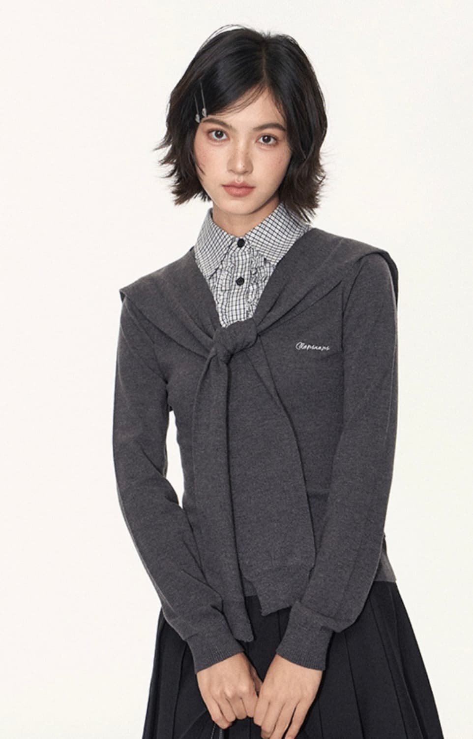 [원가 10.9만] takeanap 디얼마이키코 클래식 슬림 숄 스웨터  상품이미지1