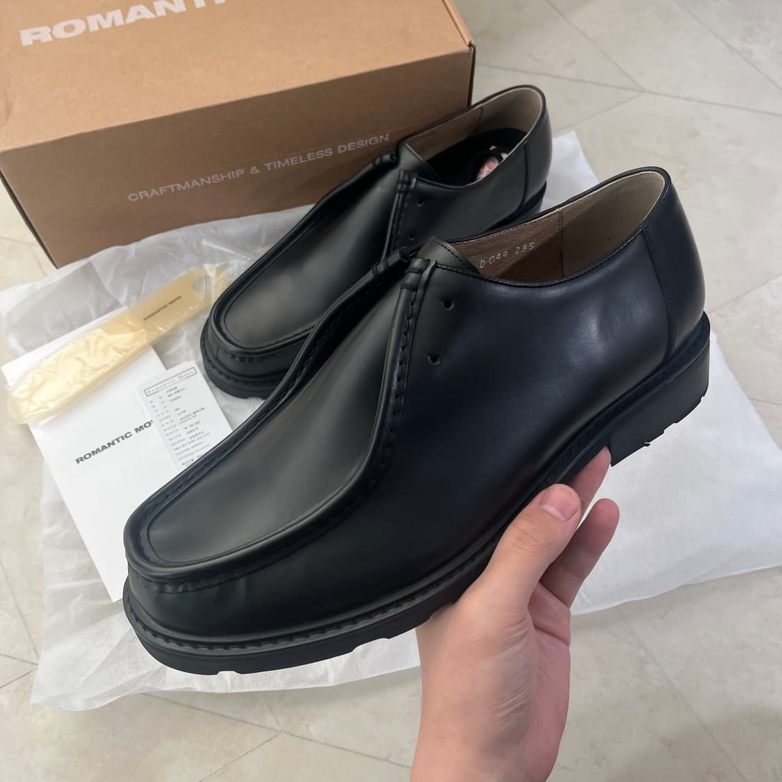 새상품(285)로맨틱무브 뉴 마텔 더비슈즈 블랙 상품이미지3