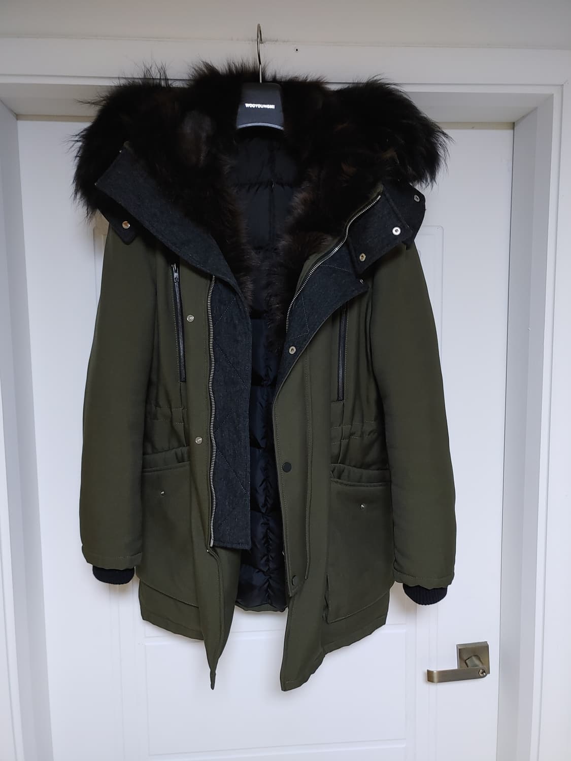 시스템옴므 폭스퍼 라쿤퍼 패딩 팝니다 상품이미지1