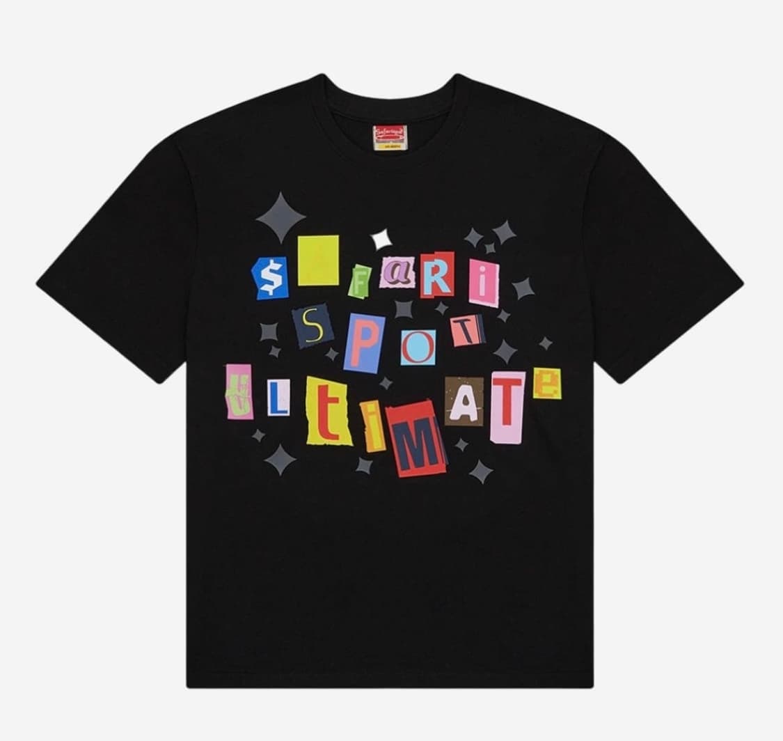 사파리스팟 스티커팩 반팔 1사이즈 블랙 상품이미지1