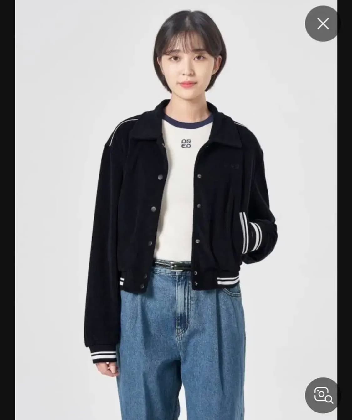 에잇세컨즈 테리 배색 라이닝 점퍼  상품이미지2