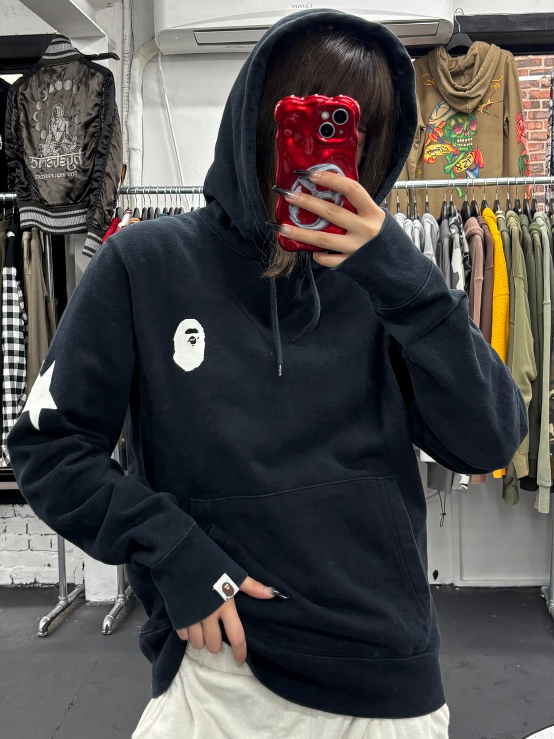 베이프 사이드 스타 후드티 상품이미지4