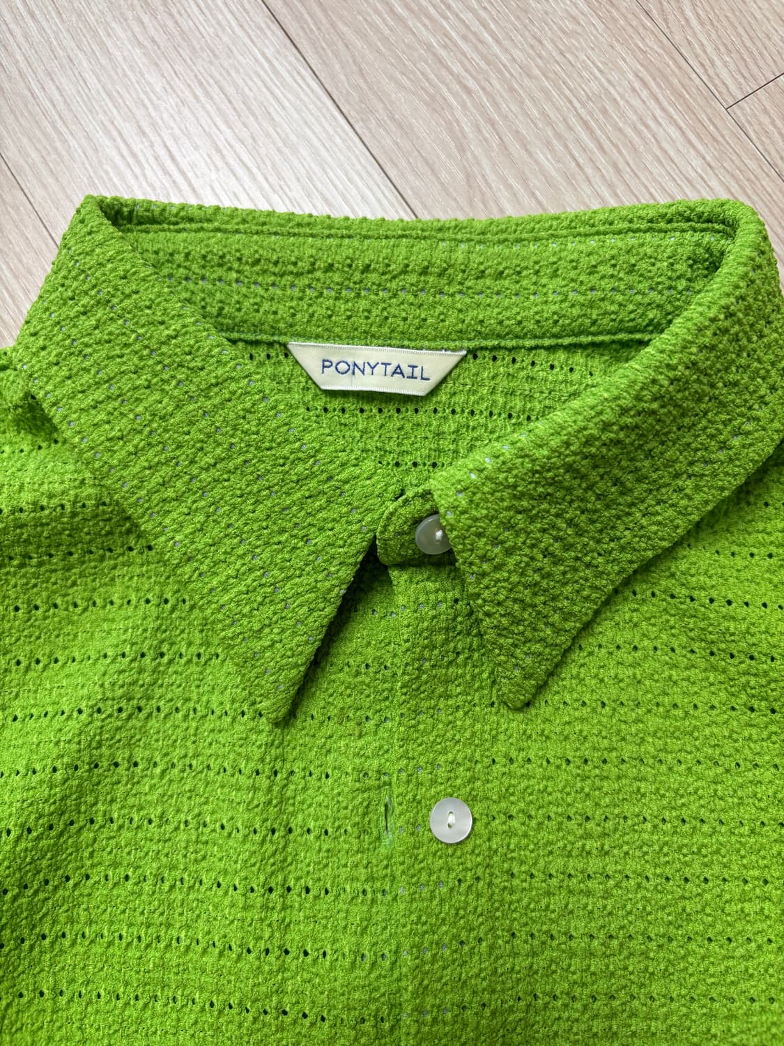 포니테일 셔츠 올리브그린  상품이미지4