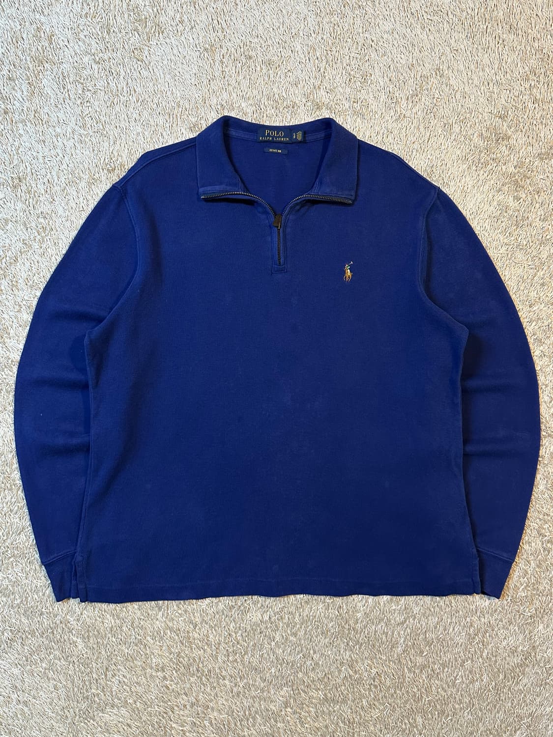 폴로 랄프로렌 신형 멀티포니 하프 반집업 니트 블루 상품이미지1