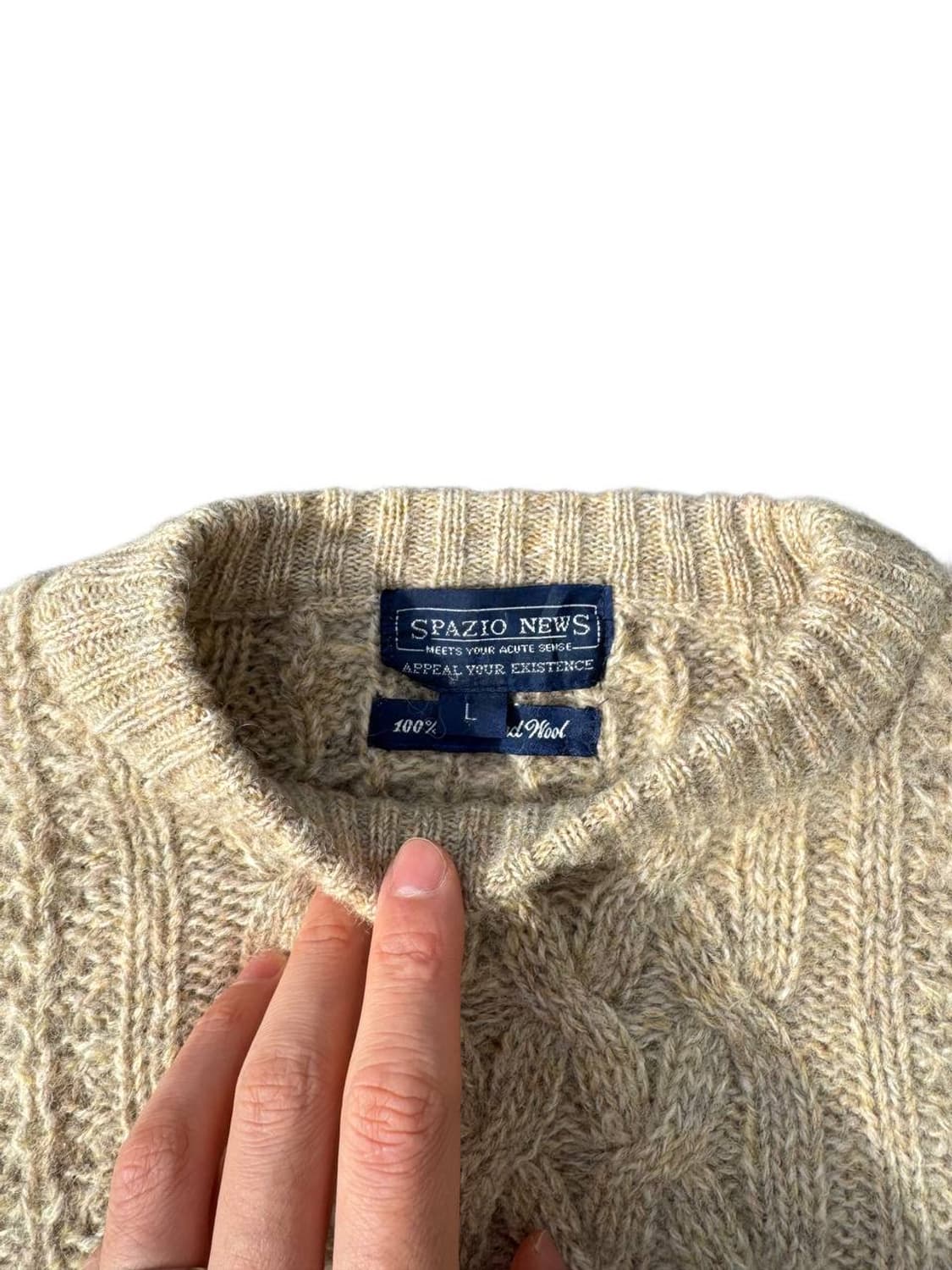 Spazio news fisherman wool sweater 상품이미지4