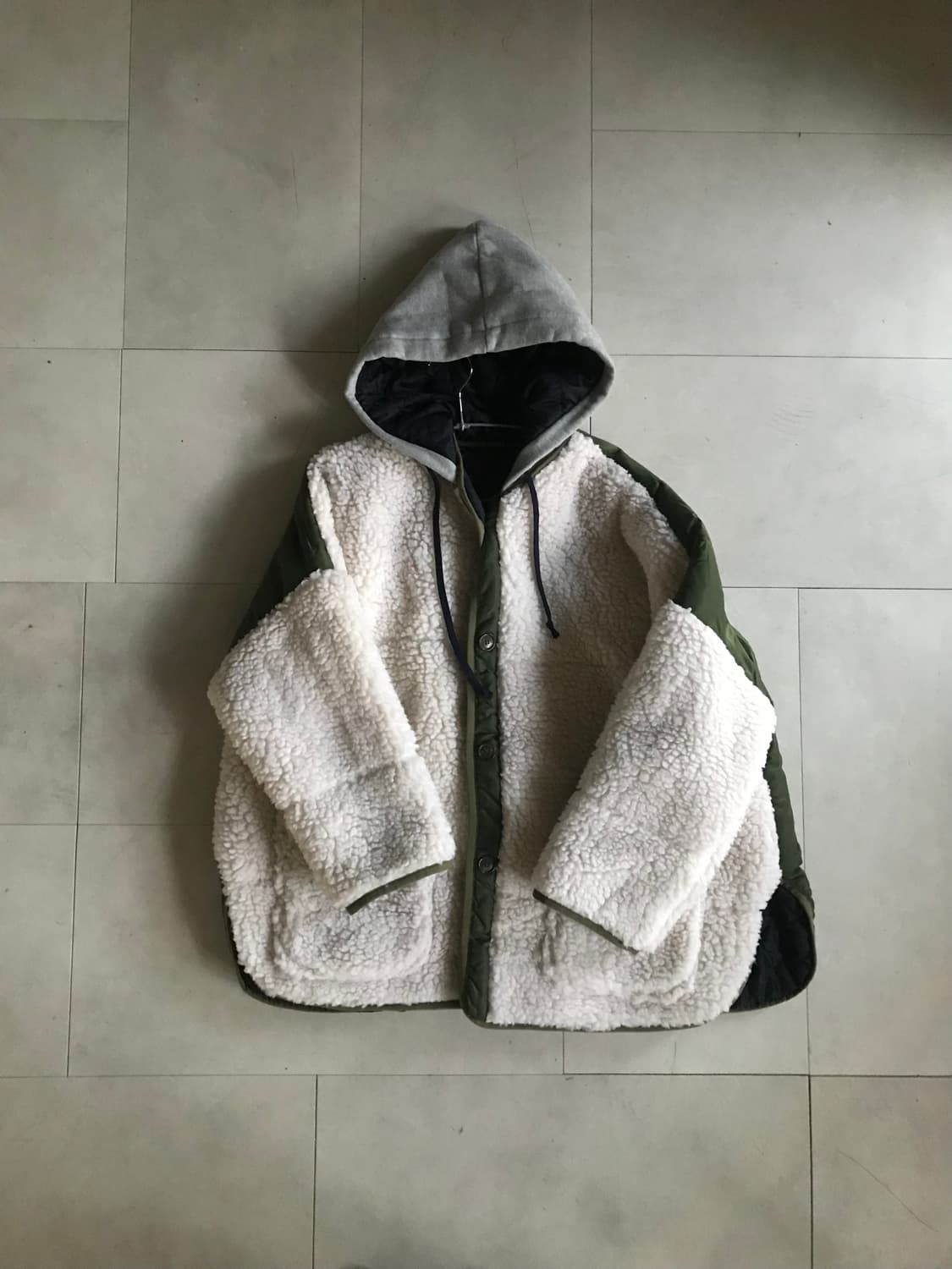 빈티지 레이어드 후리스 점퍼 상품이미지6