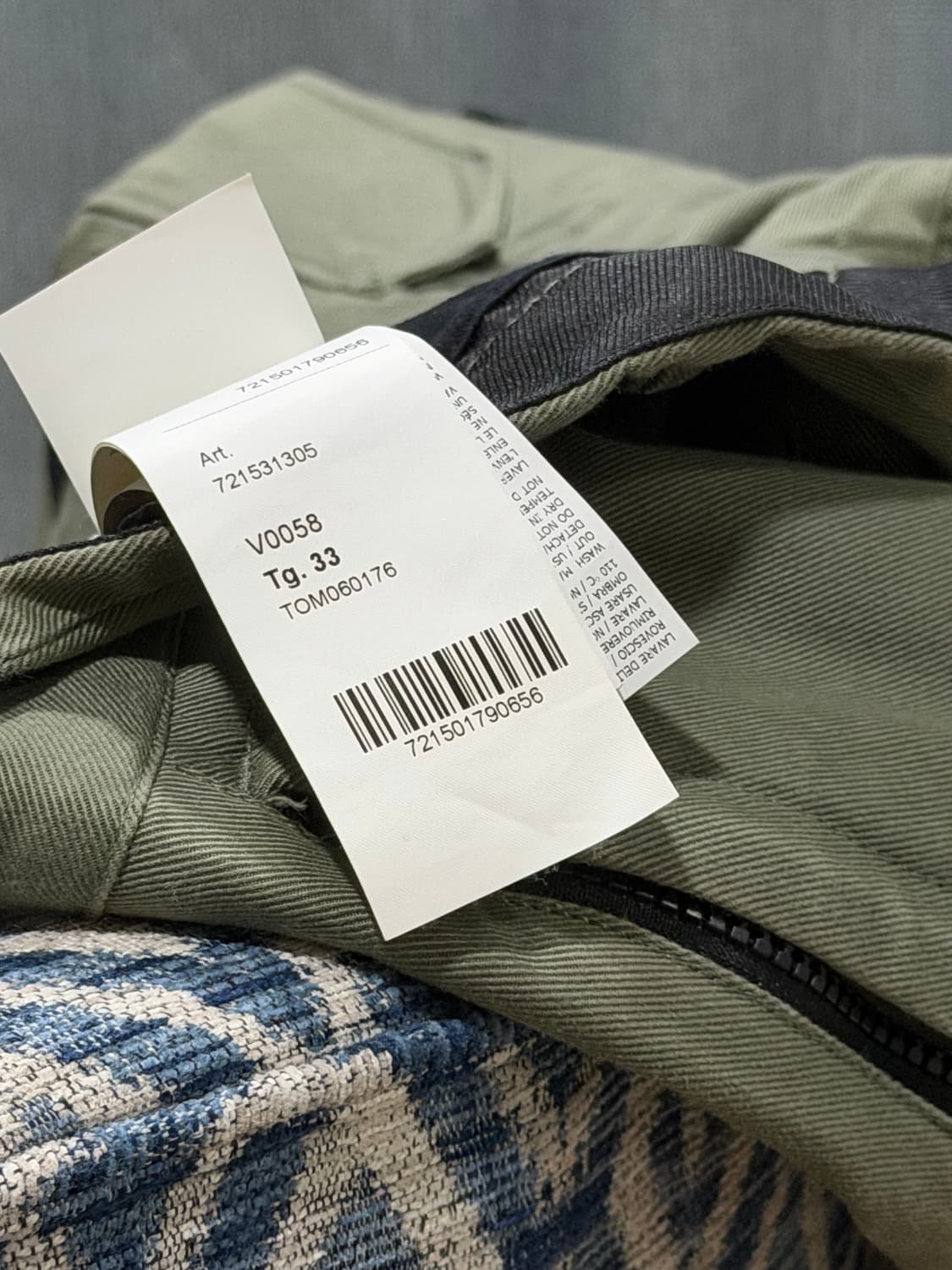 스톤아일랜드 카키 카고 팬츠 33 상품이미지6