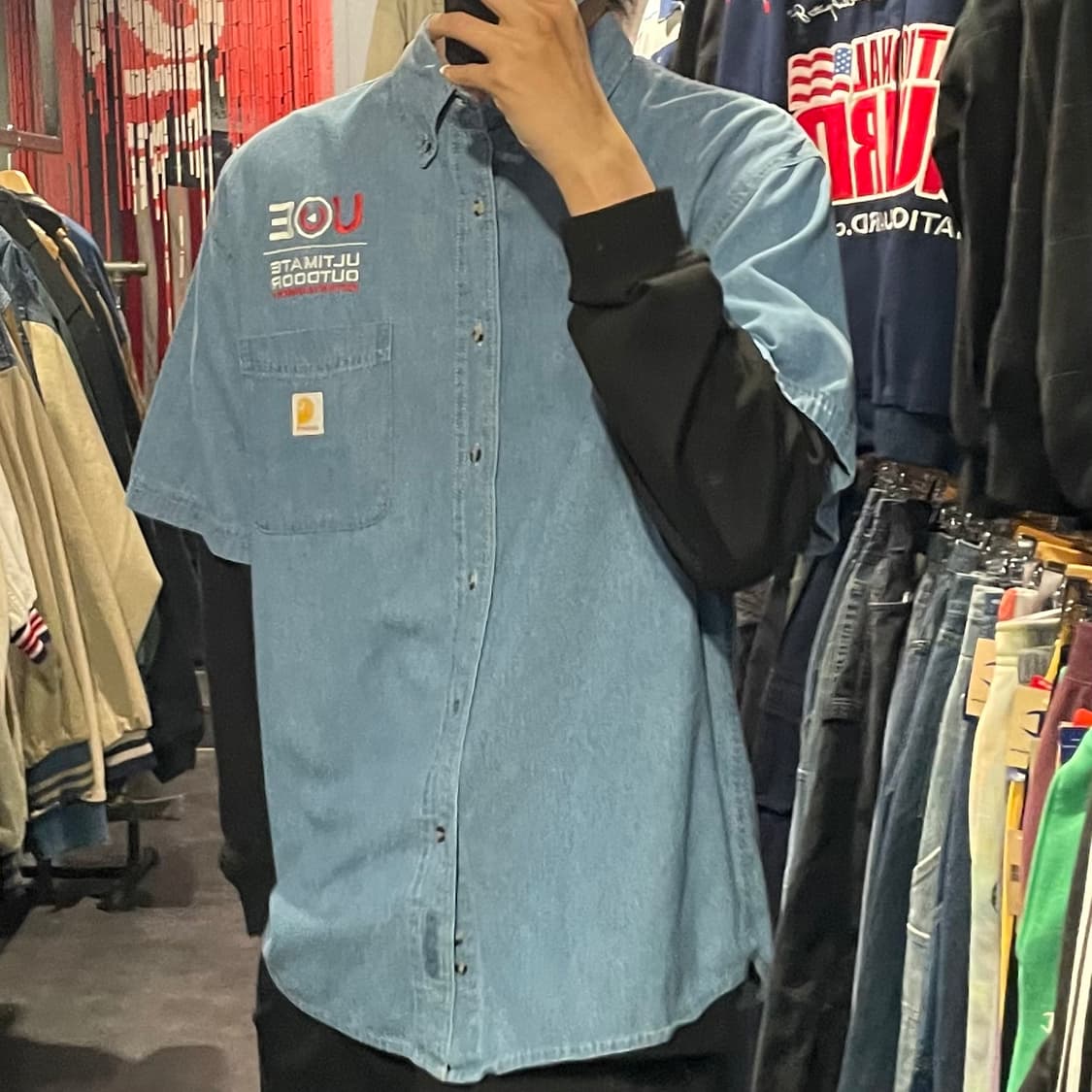 [IM] carhartt 칼하트 데님 반팔셔츠 상품이미지3