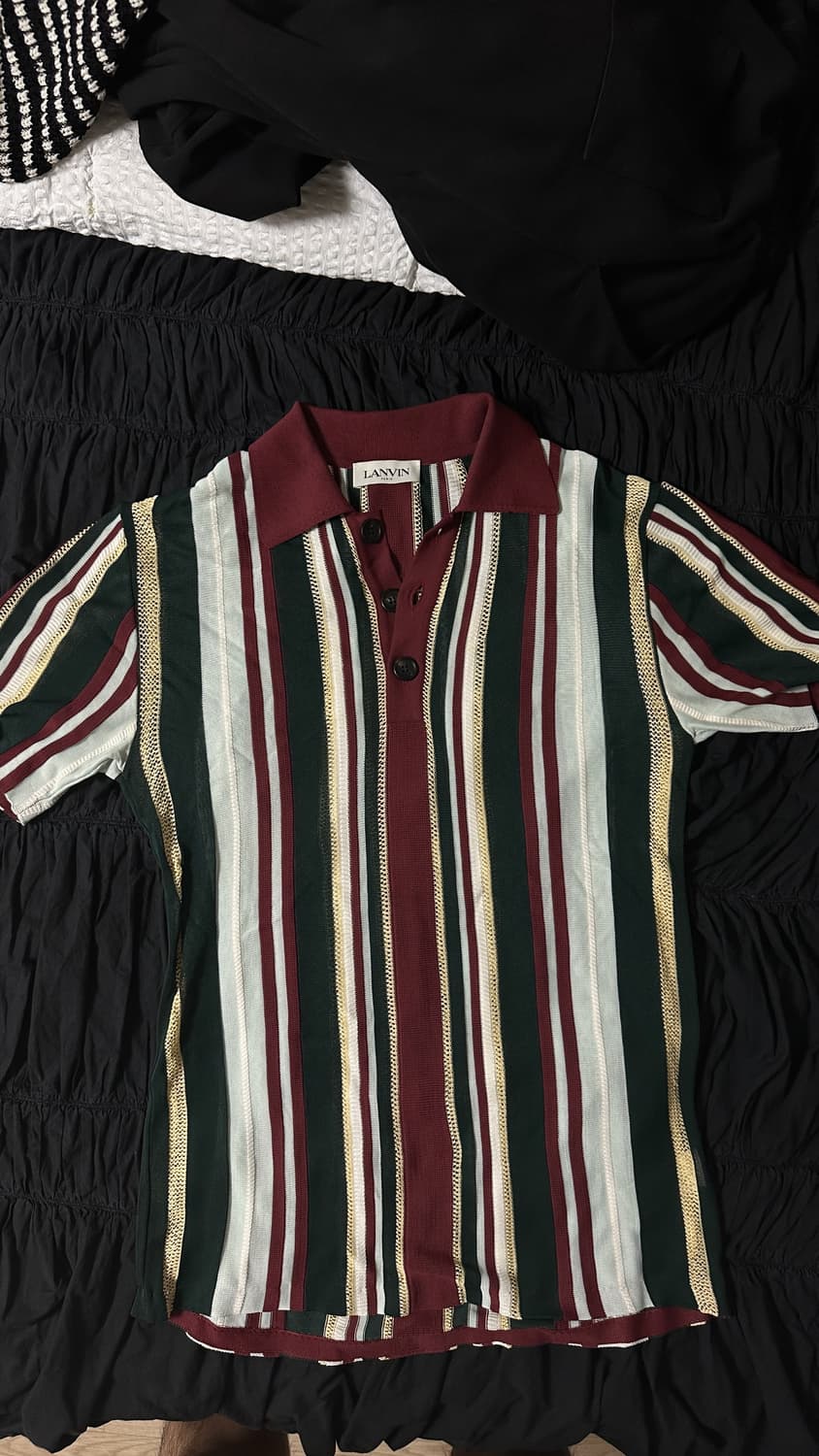 LANVIN 스트라이프 폴로 셔츠 M 상품이미지4