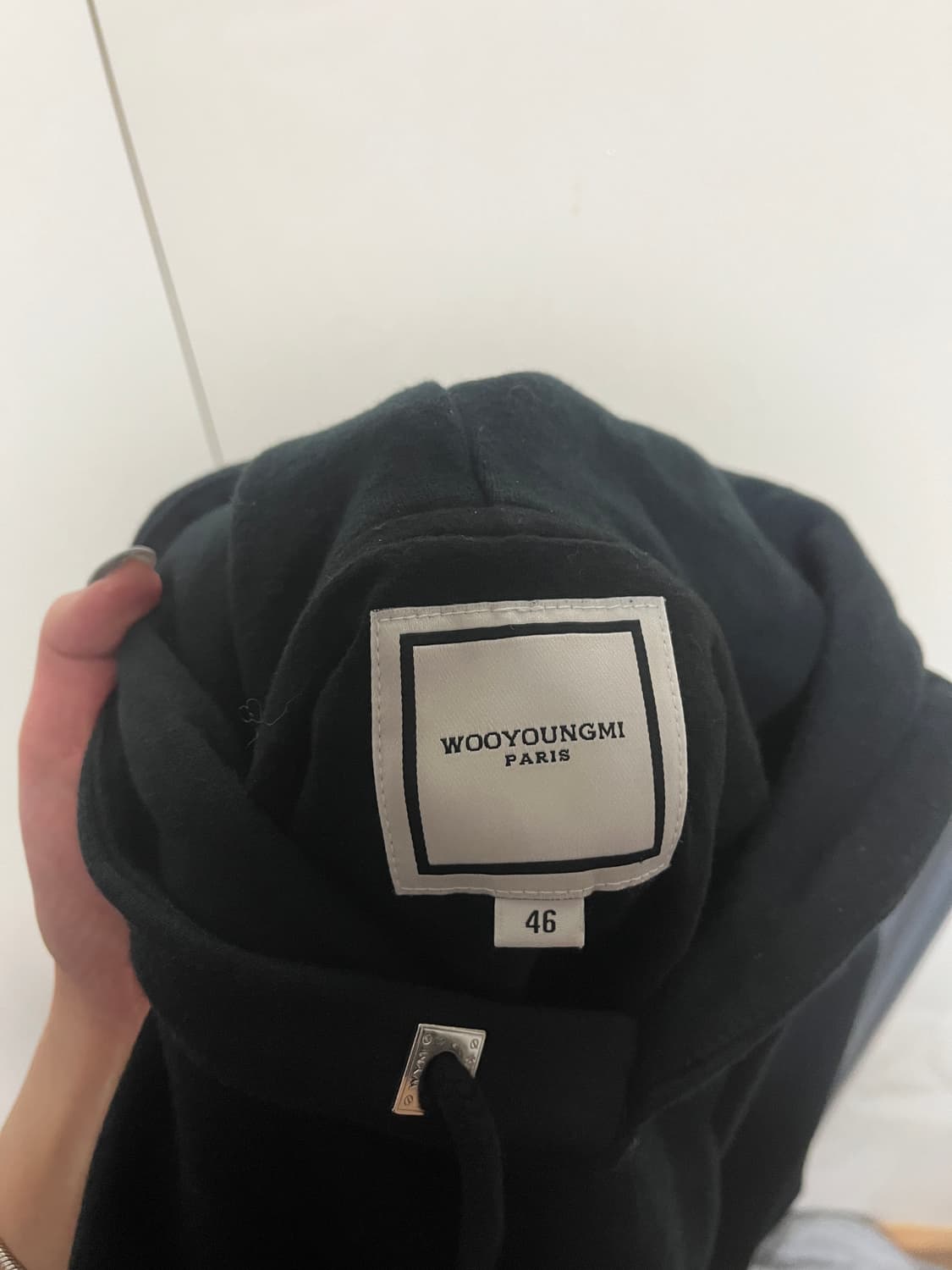우영미 플라워 백로고 후드블랙 46사이즈 상품이미지4