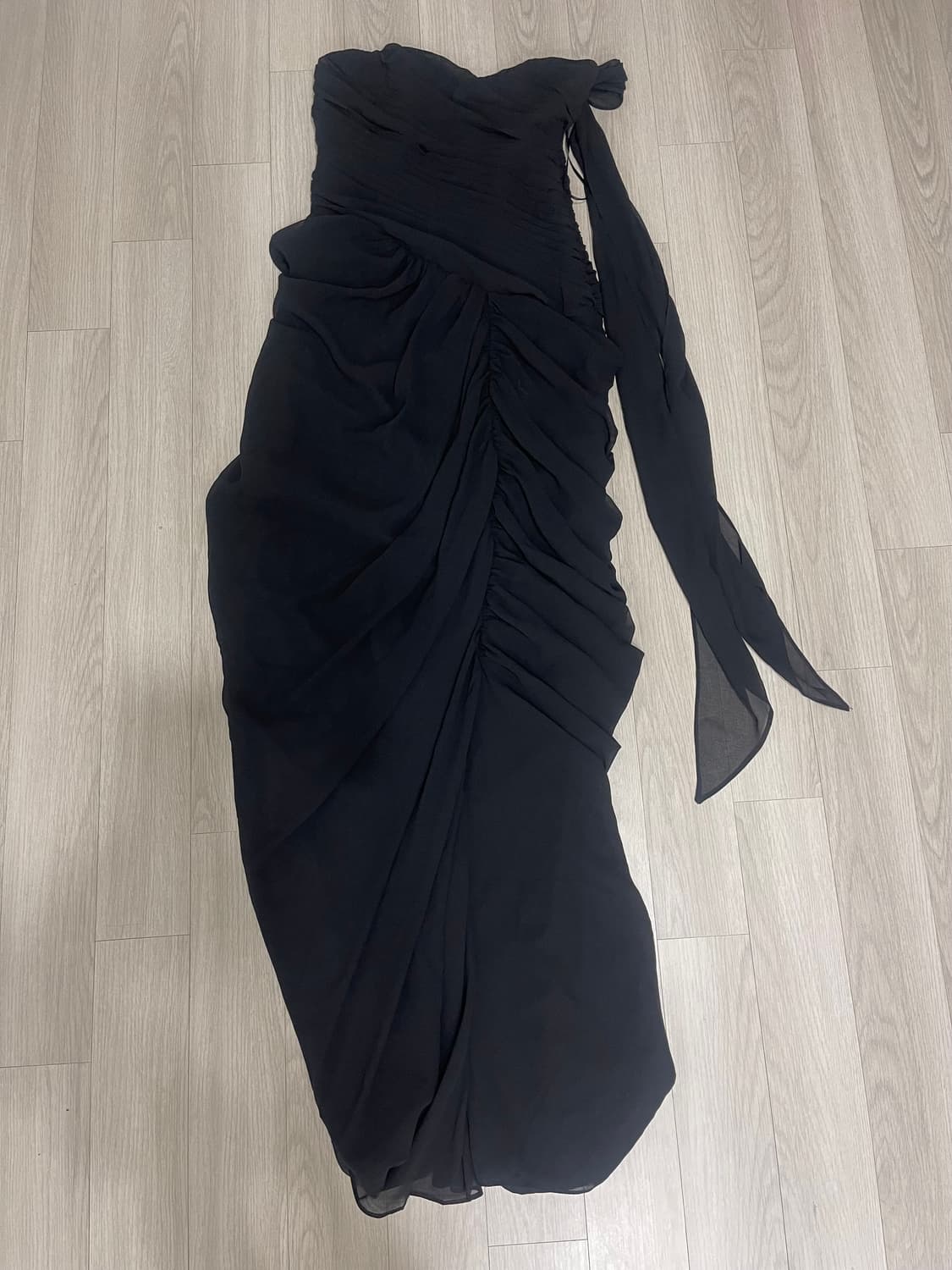 Meshki 시폰 블랙 드레스  상품이미지5