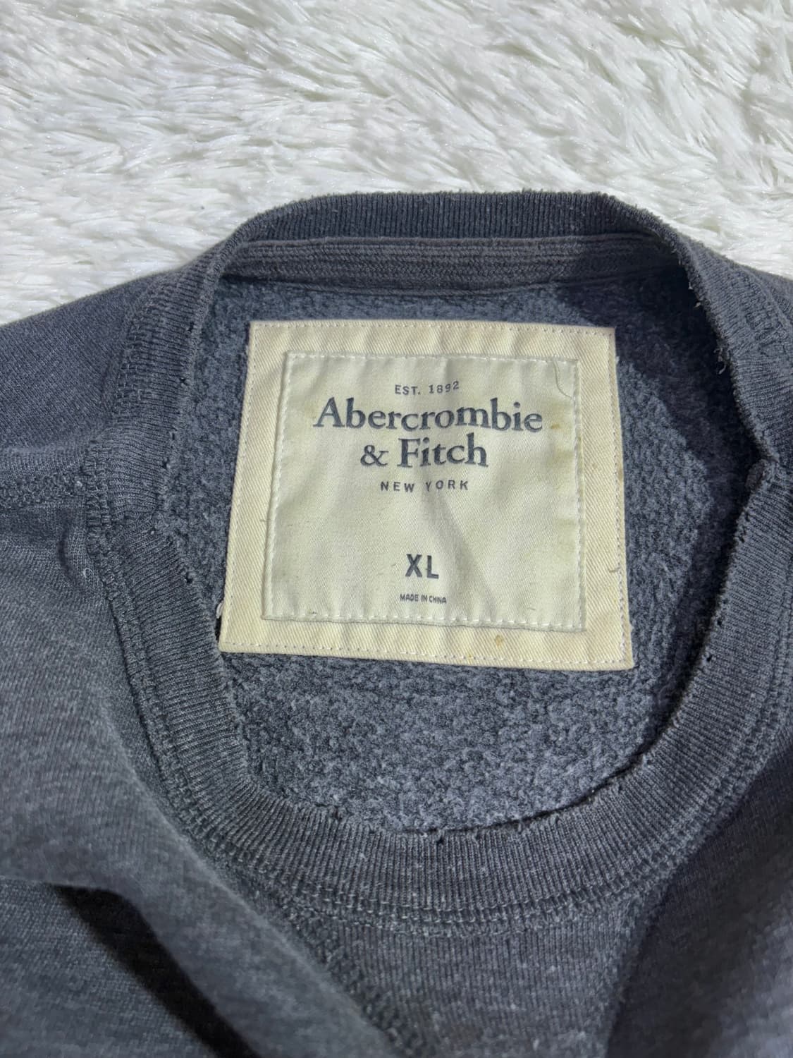 아베크롬비 그레이 순록 자수로고 맨투맨  상품이미지4