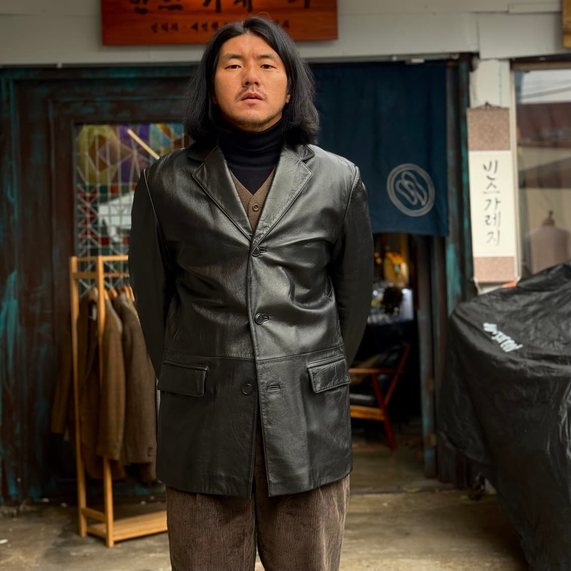 Conad 양가죽 테일러드 자켓 100-105 상품이미지7