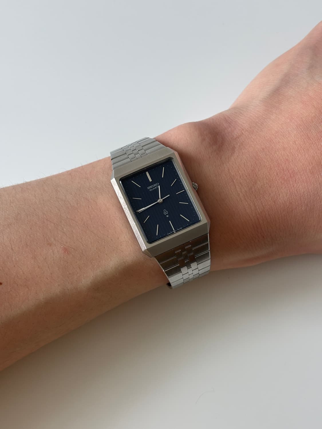 1980년대 Chariot 스트라이프 네이비 다이얼 스퀘어 쿼츠 남 상품이미지8