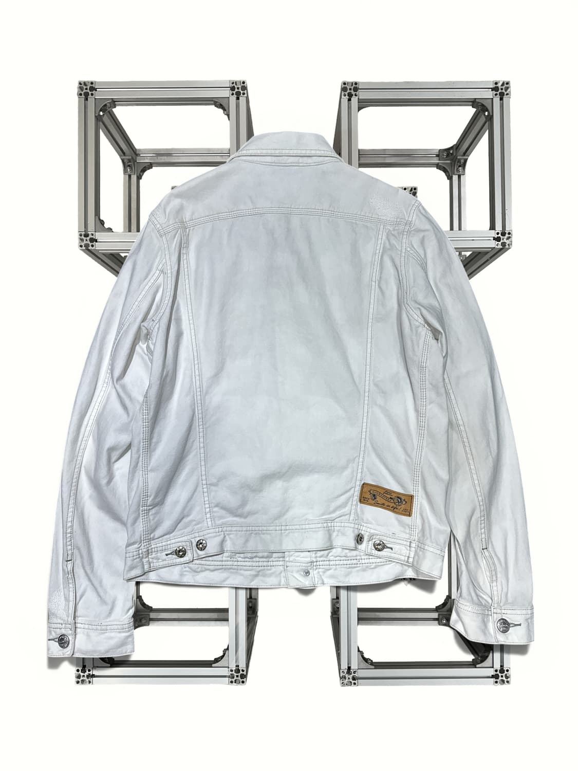 Diesel White Damaged Cotton Trucker 상품이미지5