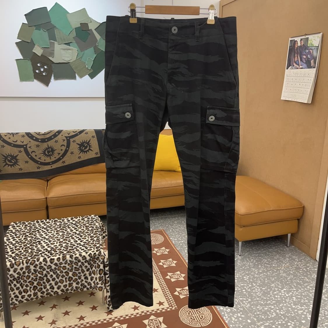 누드본즈 올드스쿨 스트릿 카모플라주 카고팬츠 M C09638 상품이미지3