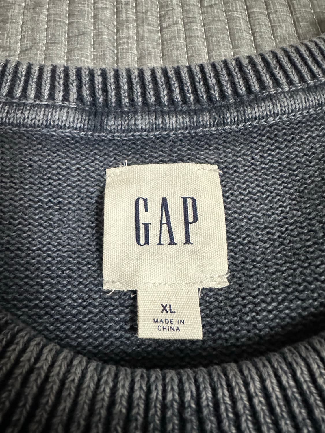 (XL) GAP 갭 성조기 니트 워시드 블루 상품이미지3